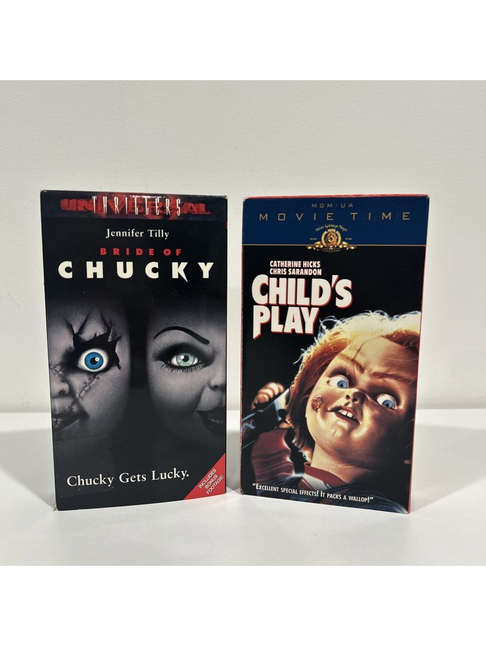 Bride of Chucky 1999 & Child’s Play VHS Horror Movie Lot of 2 Halloween Movies